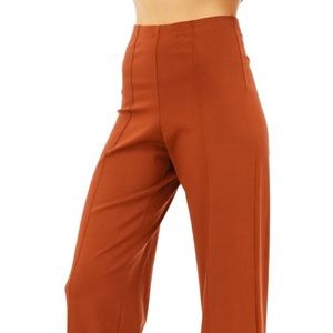 Veronica M Ponti Pants Knit High Waist Wide Leg Stretch